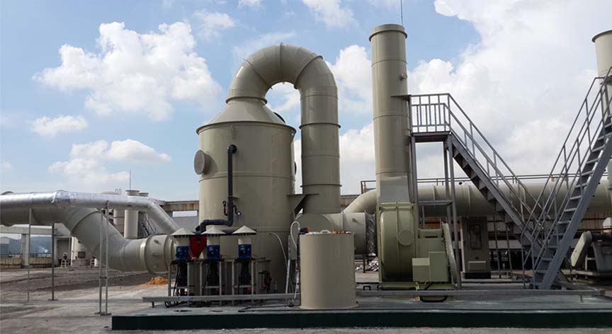 Acid-Base Gas Scrubbing System
